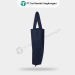 Tas Spunbond Press Handle 25 x 35 – Biru Dongker samping